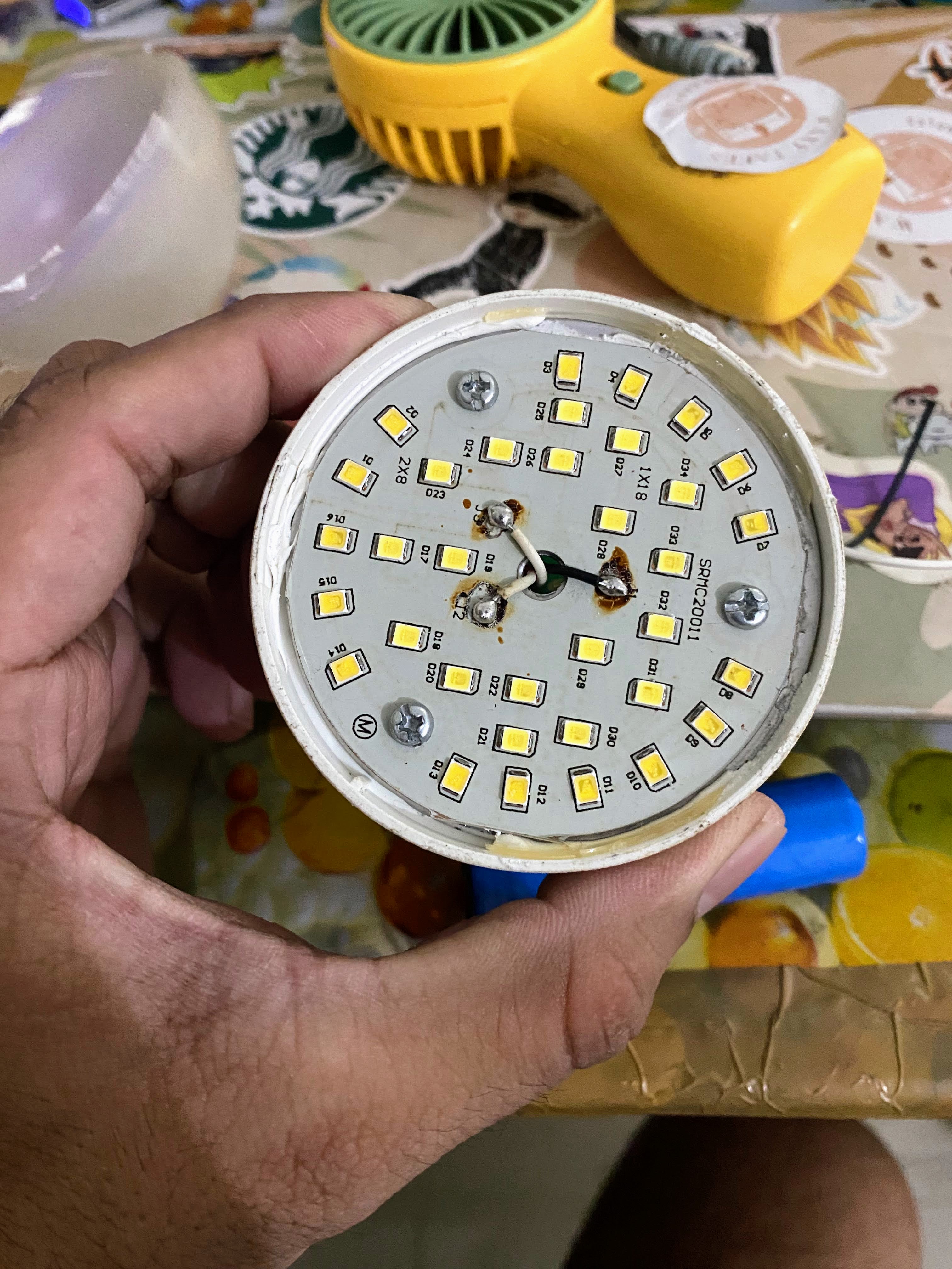 LED Top view without the diffuser